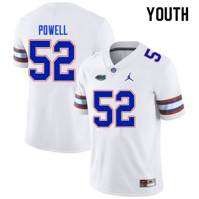 Youth Florida Gators #52 Antwuan Powell NCAA Nike White Authentic Stitched College Football Jersey RTO2162VV